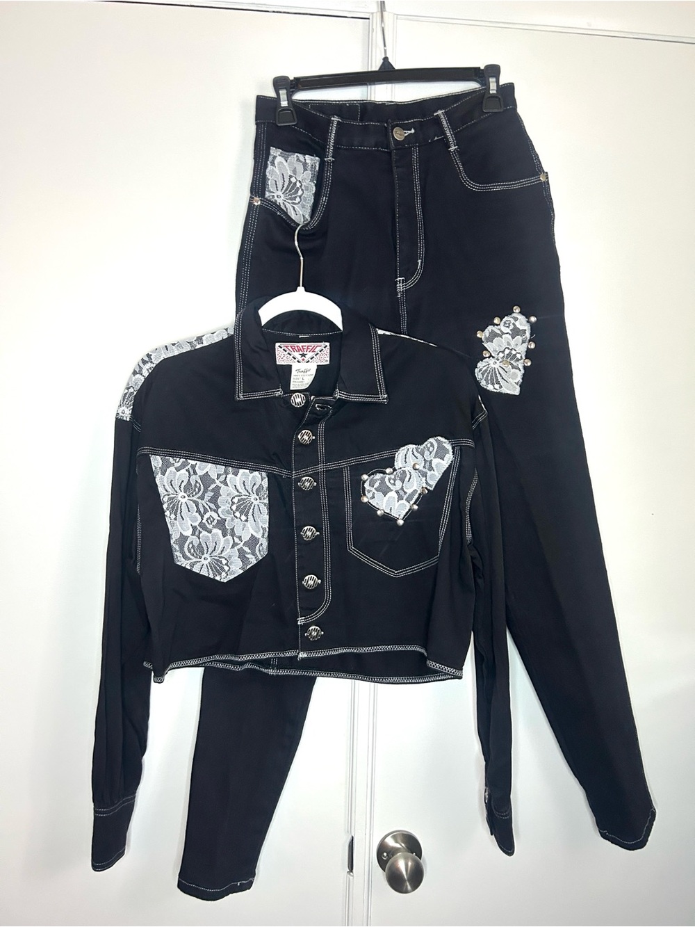 Vintage Western Jacket & Jean Set - Lace